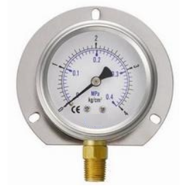 Oil-Filled Vertical All SS Pressure Gauge Attached To The Back Edge